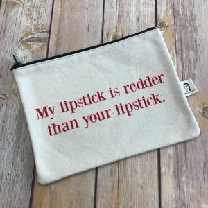 Red Lipstick Makeup Pouch